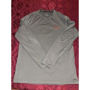 Wrangler Workwear Men's Large Shirt Gray Long Sleeve Pullover